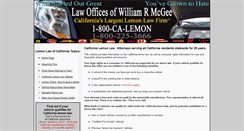 Desktop Screenshot of lemonlawofcalifornia.com